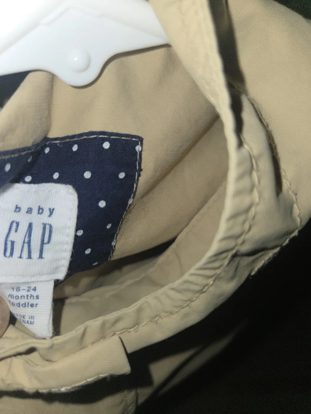 Vintage Baby Gap Hooded Windbreaker Jacket in Khaki